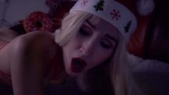 First Time With Fuck-Machine New Year’s Anal Cream Pie Christmas Squirt